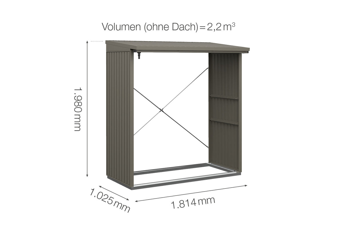 Hörmann Kaminholzregal Classic Typ 2 Quarzgrau Masse