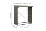 Hörmann Kaminholzregal Classic Typ 2 Quarzgrau Masse