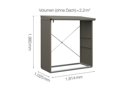 Hörmann Kaminholzregal Classic Typ 2 Quarzgrau Masse