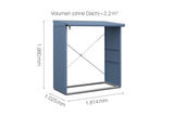 Hörmann Kaminholzregal Classic Typ 2 Taubenblau Masse