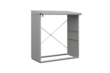 Hörmann Kaminholzregal Classic Typ 2 Weißaluminium freigestellt