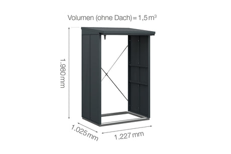 Hörmann Kaminholzregal Modern Typ 1 Anthrazit Masse