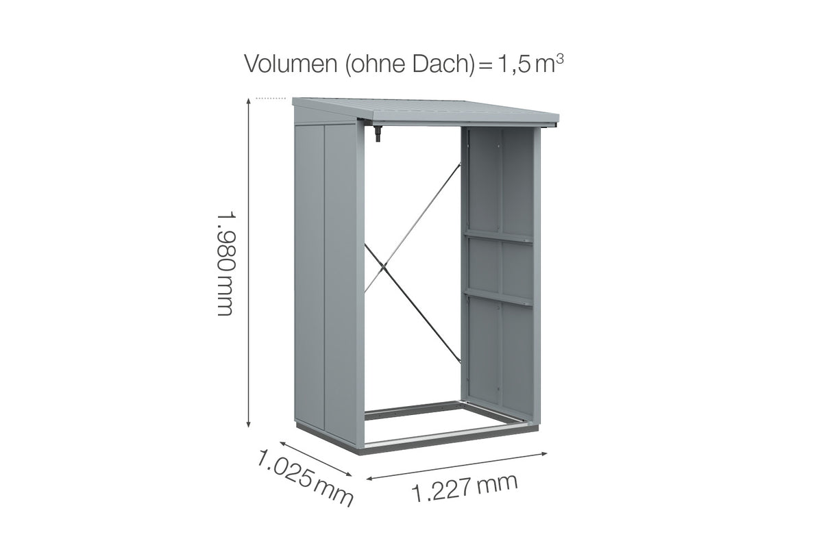 Hörmann Kaminholzregal Modern für Berry Gerätehaus