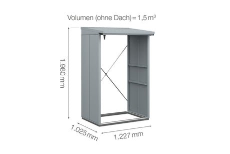Hörmann Kaminholzregal Modern für Berry Gerätehaus
