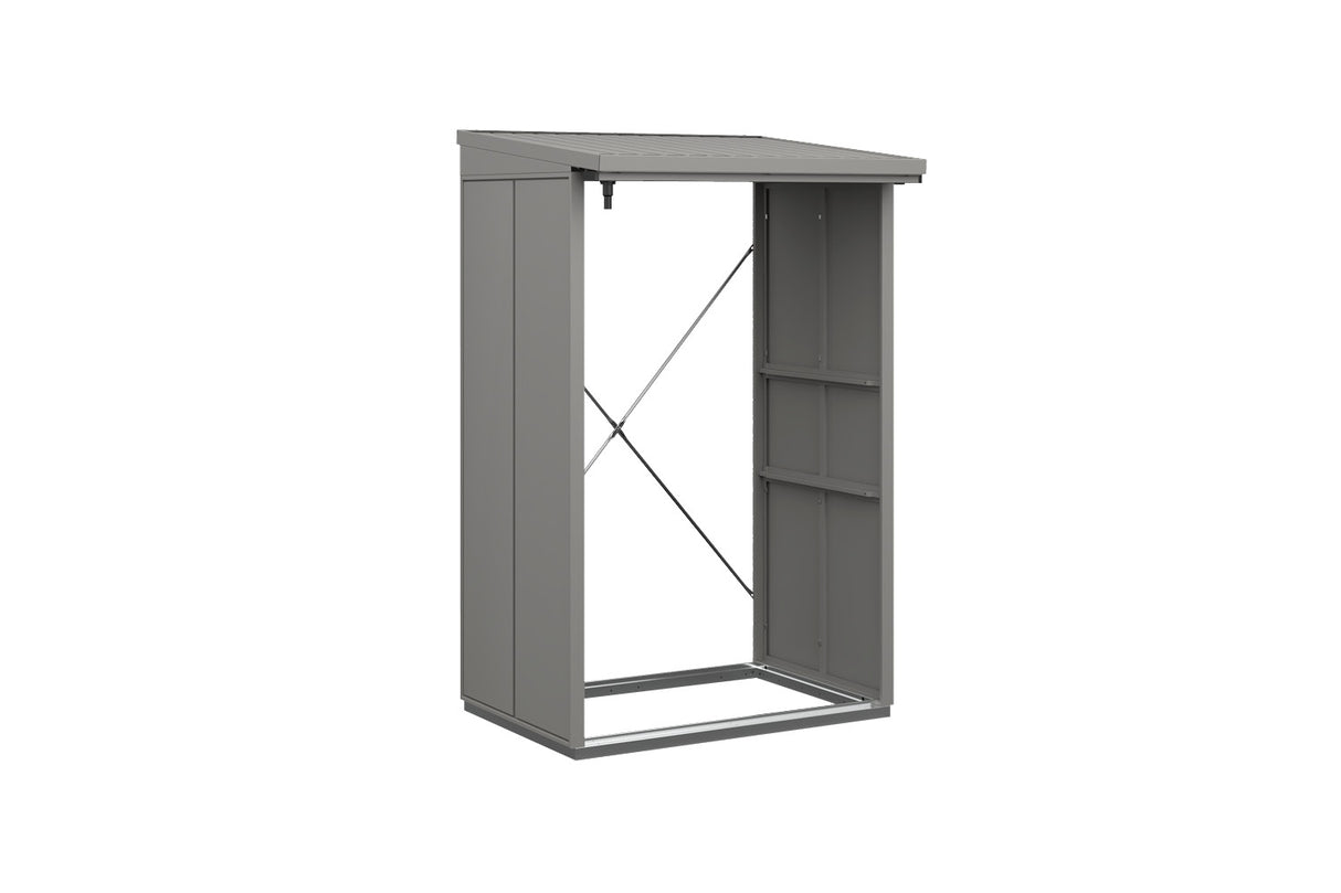 Hörmann Kaminholzregal Modern Typ 1 Garualuminium freigestellt
