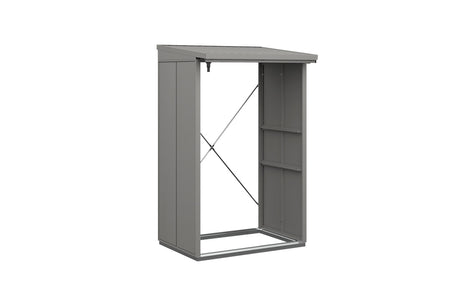 Hörmann Kaminholzregal Modern Typ 1 Garualuminium freigestellt