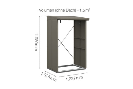 Hörmann Kaminholzregal Modern Typ 1 Quarzgrau Masse