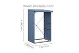 Hörmann Kaminholzregal Modern Typ 1 Taubenblau Masse