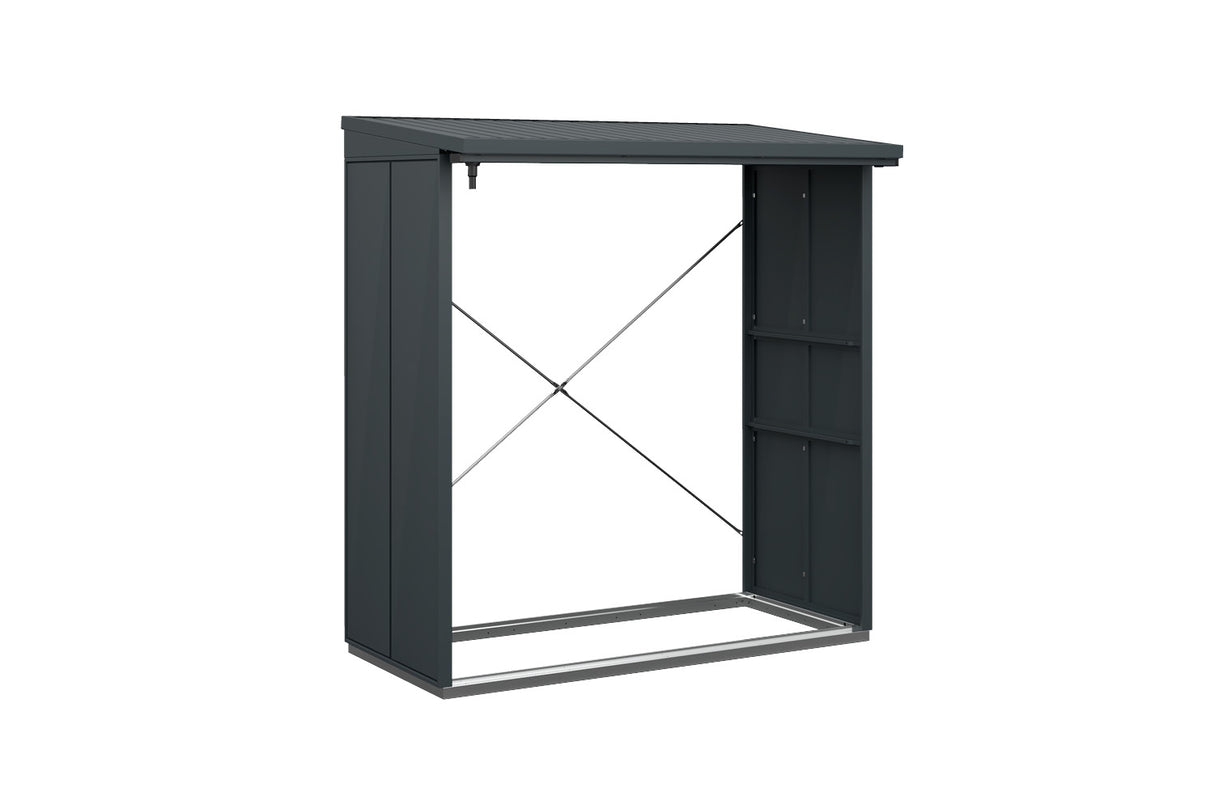 Hörmann Kaminholzregal Modern Typ 2 Anthrazit freigestellt