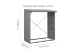 Hörmann Kaminholzregal Modern Typ 2 Graualuminium Masse