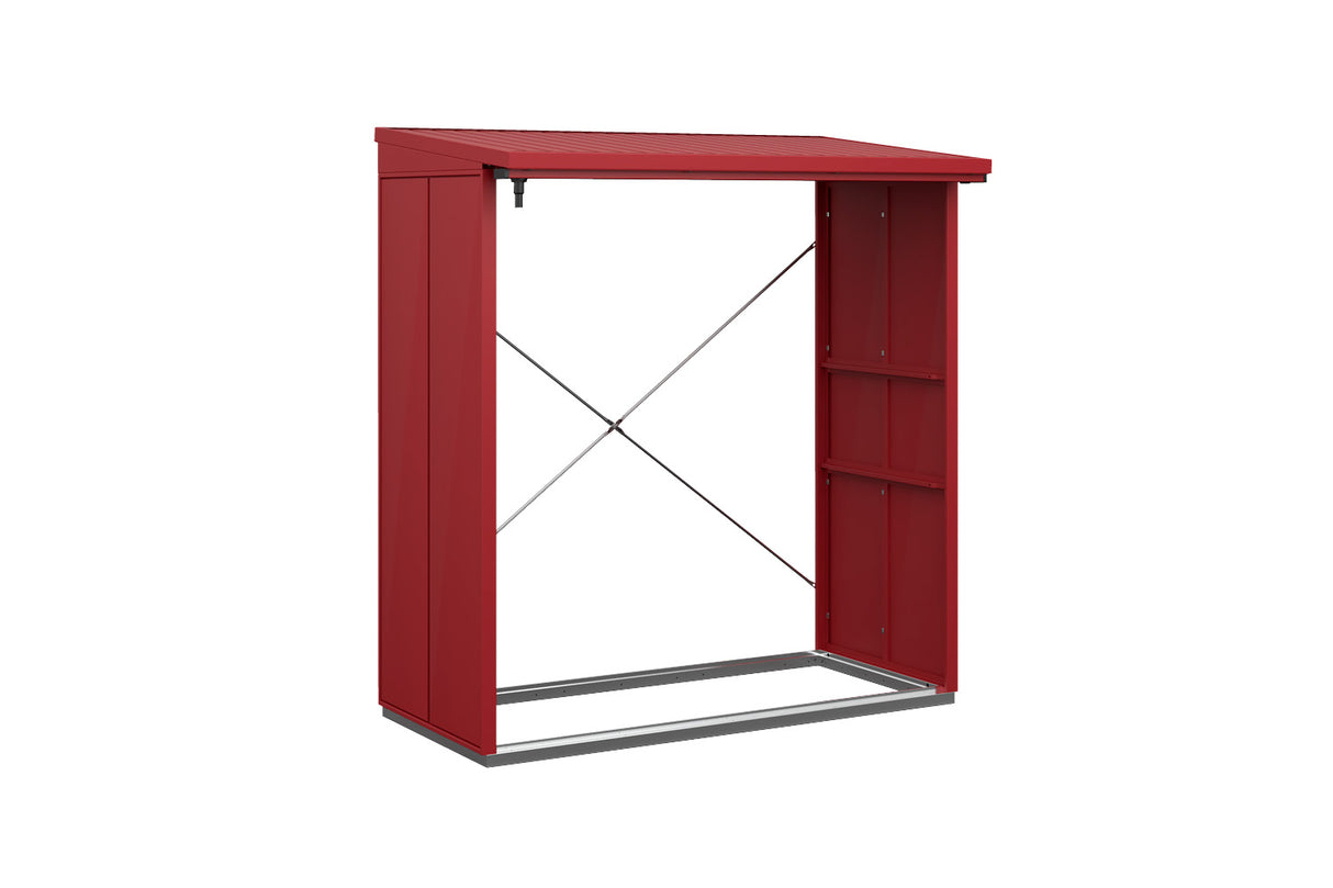 Hörmann Kaminholzregal Modern Typ 2 Purpurrot freigestellt