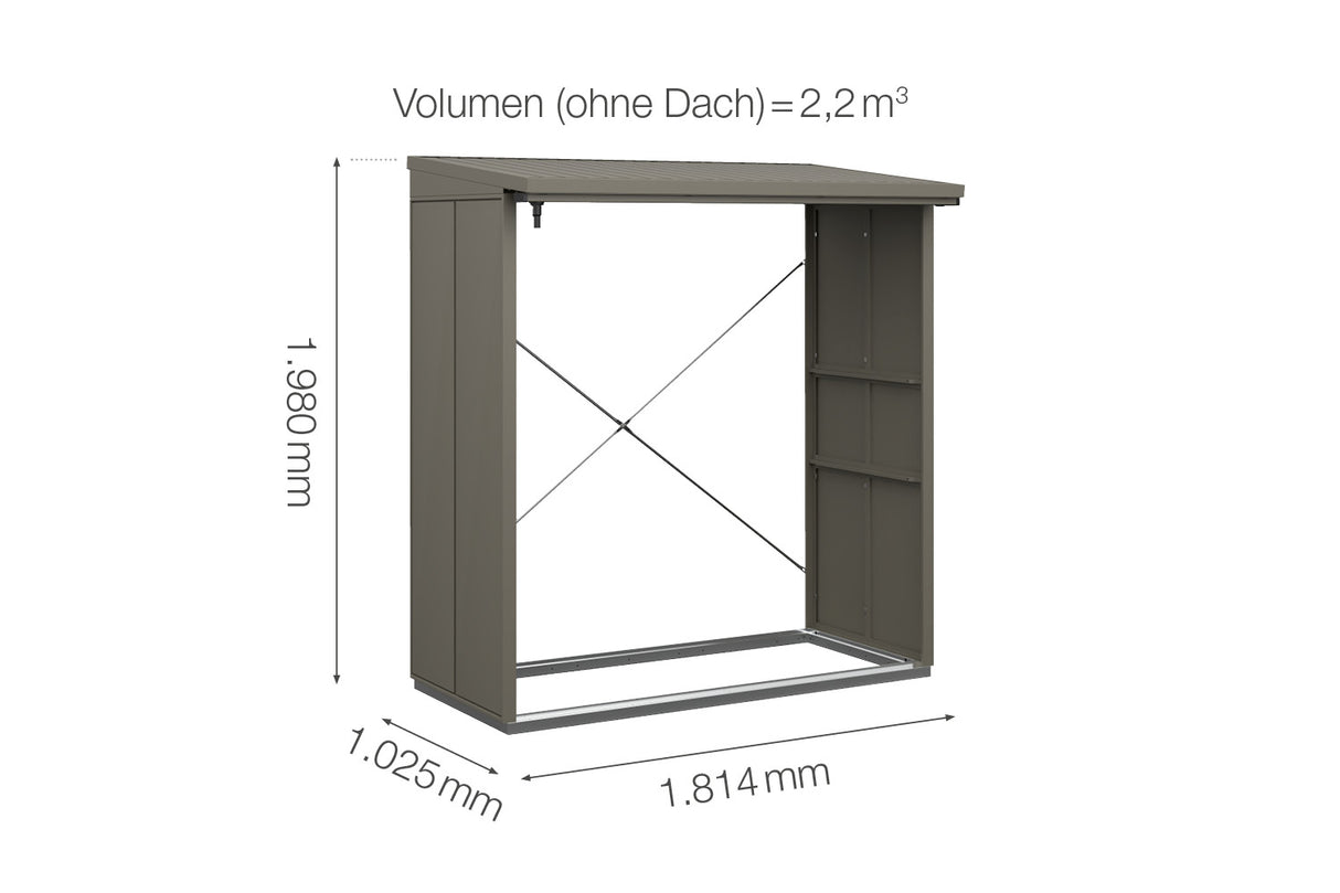 Hörmann Kaminholzregal Modern für Berry Gerätehaus