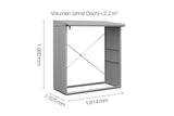 Hörmann Kaminholzregal Modern Typ 2 Weißaluminium Maße