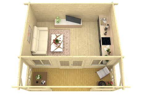 Lasita Maja Ferienhaus Modell Staffordshire 2 70 mm Innenansicht