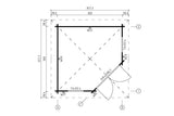 Lasita Maja Gartenhaus Modell Aruba 1 Grundriss