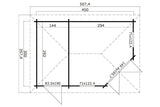 Lasita Maja Gartenhaus Modell Aruba 2B Grundriss Anbau links