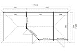 Lasita Maja Gartenhaus Modell Aruba 3A Grundriss
