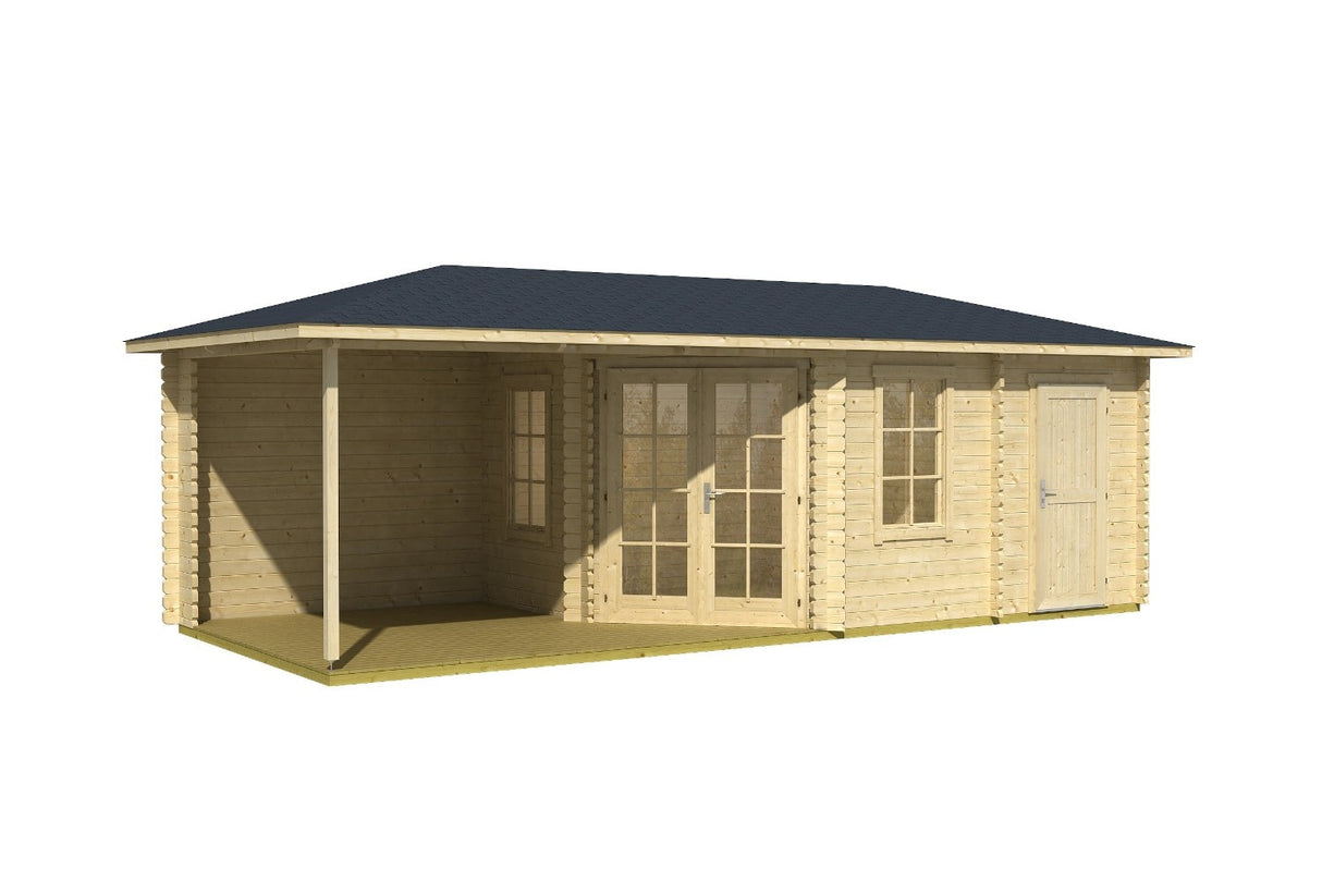 Lasita Maja Gartenhaus Modell Aruba 3A Natur freigestellt
