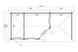 Lasita Maja Gartenhaus Modell Aruba 3B Grundriss