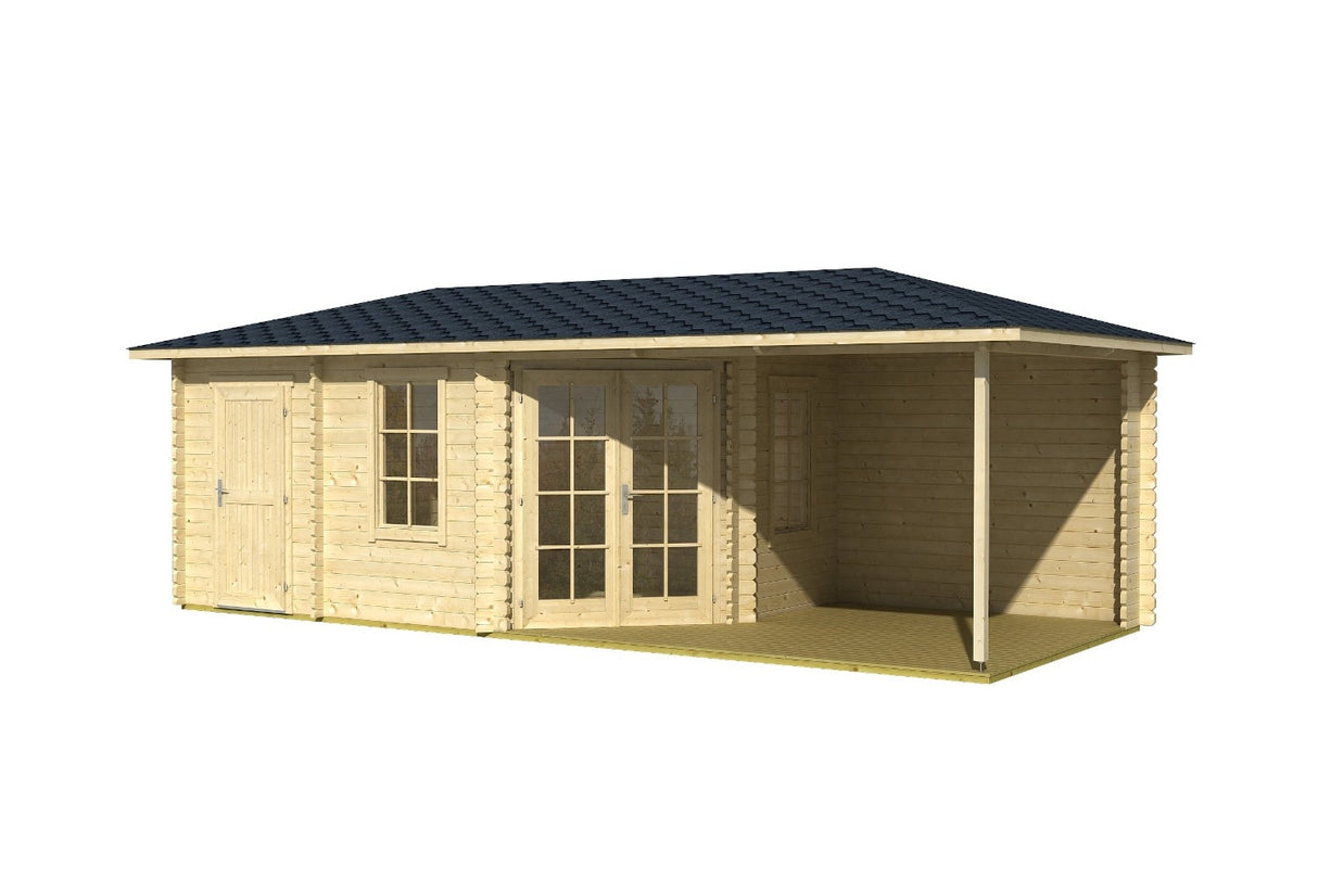 Lasita Maja Gartenhaus Modell Aruba 3B Natur freigestellt