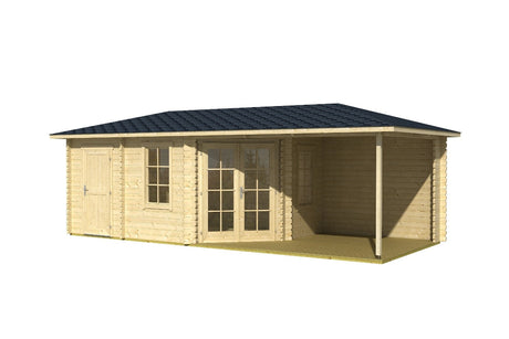 Lasita Maja Gartenhaus Modell Aruba 3B Natur freigestellt