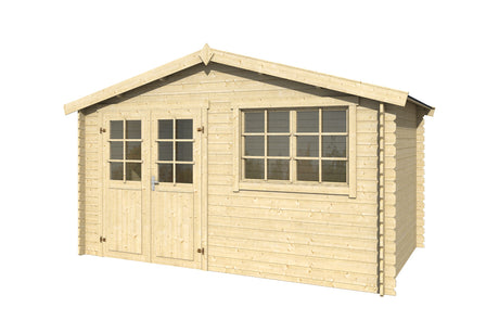Lasita Maja Gartenhaus Modell Axel 380 x 230 cm naturbelassen freigestellt