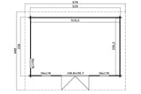 Lasita Maja Gartenhaus Modell Barbados 519 x 339 cm Grundriss