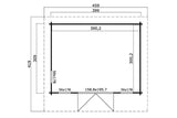 Lasita Maja Gartenhaus Modell Barbados 399 x 309 cm Grundriss