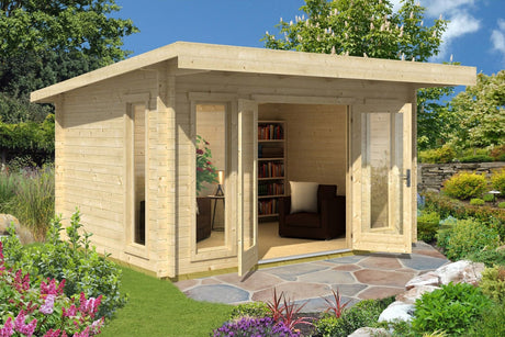 Lasita Maja Gartenhaus Modell Barbados 399 x 309 cm Natur