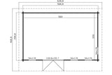 Lasita Maja Gartenhaus Modell Barbados 569 x 359 cm Grundriss