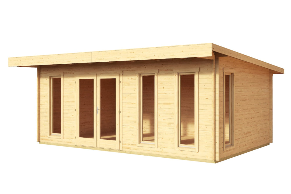 Lasita Maja Gartenhaus Modell Barbados 569 x 359 cm Natur freigestellt