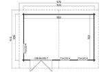 Lasita Maja Gartenhaus Modell Baruda Grundriss