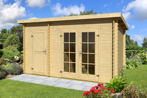 Lasita Maja Gartenhaus Modell Belmont 425 x 280 cm naturbelassen