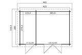 Lasita Maja Gartenhaus Modell Belmont 425 x 280 cm Grundriss