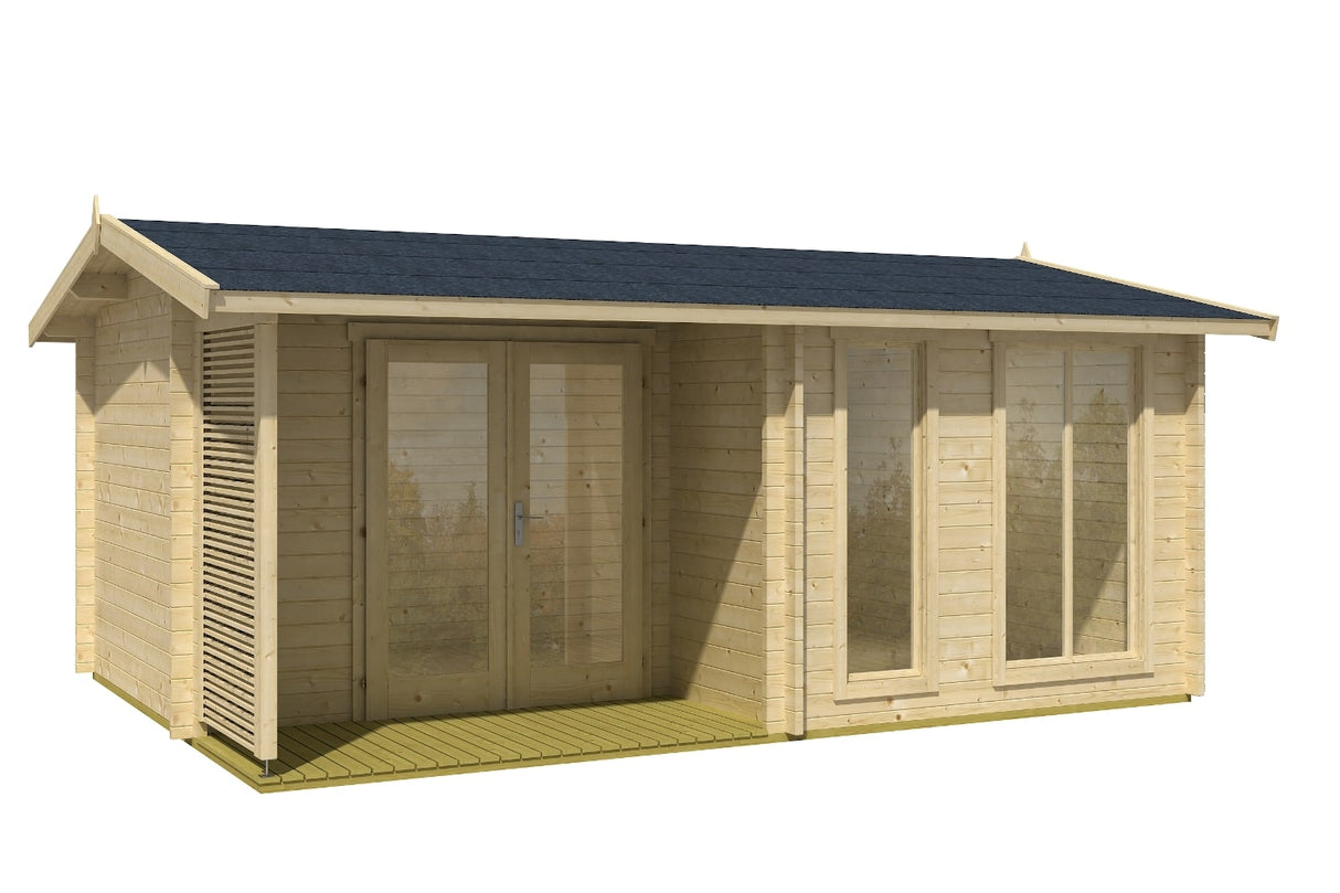 Lasita Maja Gartenhaus Modell Brighton Natur freigestellt