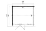 Lasita Maja Gartenhaus Modell Carlisle Grundriss