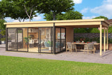 Lasita Maja Gartenhaus Modell Domeo 5 mit Seitendach