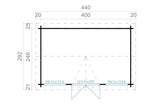 Lasita Maja Gartenhaus Modell Kensington Grundriss