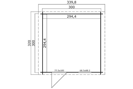 Lasita Maja Gartenhaus Modell Wels 3 Grundriss