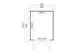 Lasita Maja Systemhaus Modell Zambezi 2 200 x 250 cm Grundriss