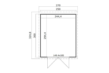 Lasita Maja Systemhaus Modell Zambezi 5 250 x 300 cm Grundriss