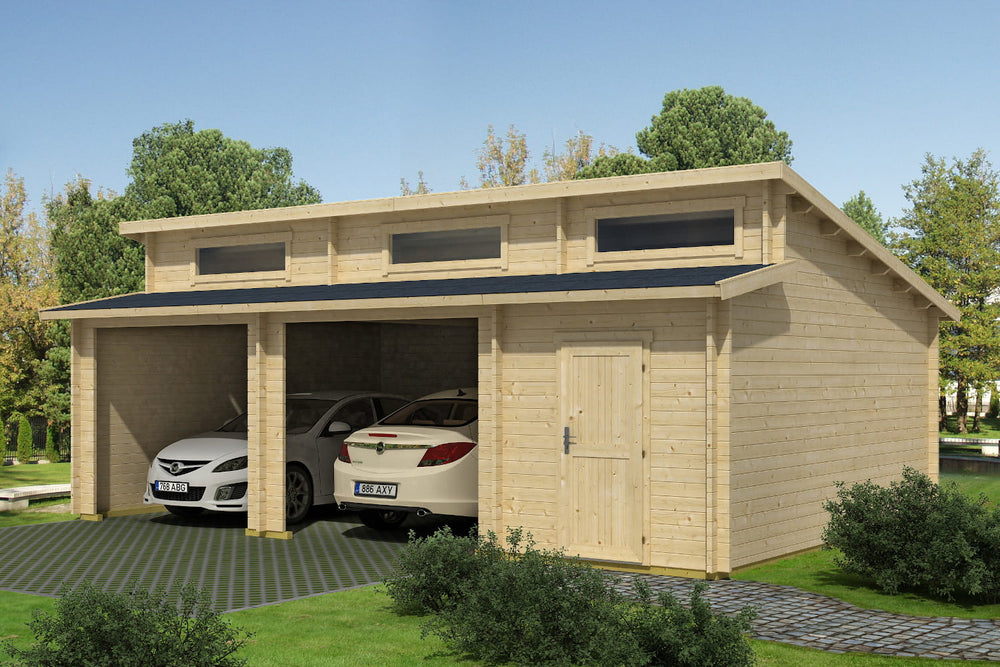 Lasita Maja Holzgarage Modell Hawaii ohne Tore