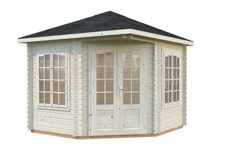 Palmako 5-Eck Gartenhaus Modell Melanie 44 280 x 280 cm transparent tauchimprägniert freigestellt