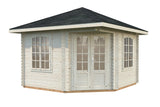 Palmako 5-Eck Gartenhaus Modell Melanie 44 330 x 330 cm transparent tauchimprägniert freigestellt