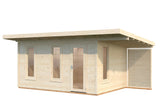 Palmako Gartenhaus Modell Grace 445 x 300 cm mit Dachüberstand rechts freigestellt