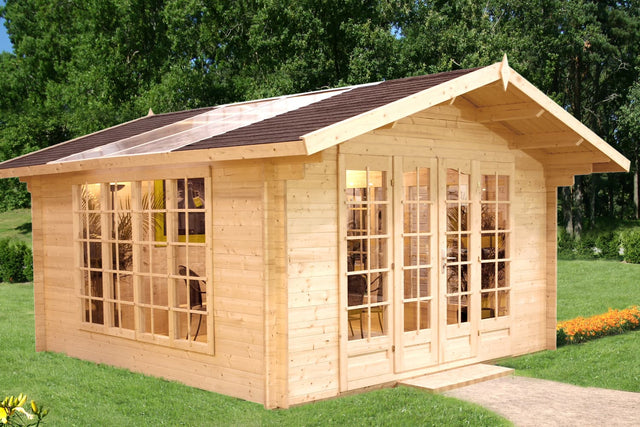Palmako Gartenhaus Modell Irene 380 x 380 cm naturbelassen