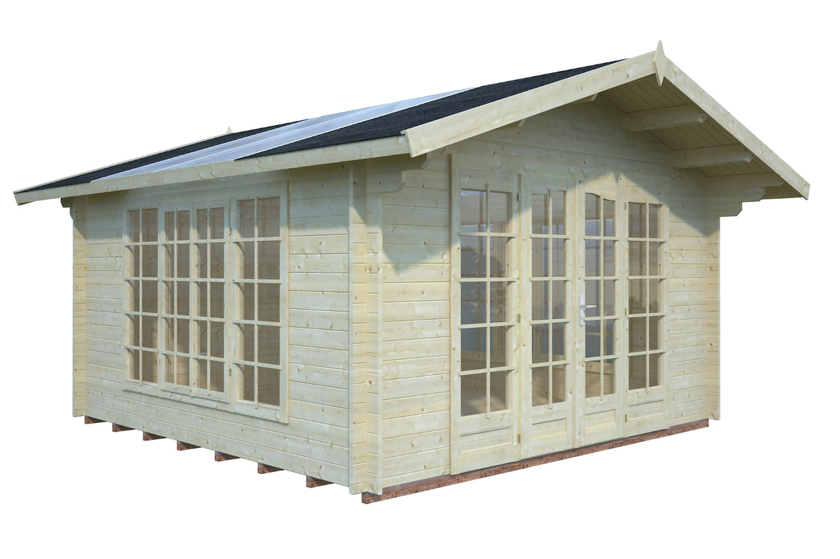 Palmako Gartenhaus Modell Irene 380 x 380 cm naturbelassen freigestellt