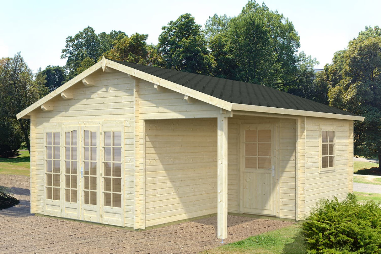 Palmako Gartenhaus Modell Irene 510 x 550 cm naturbelassen