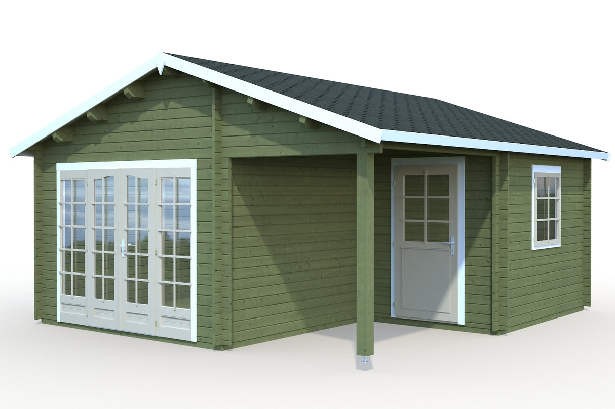 Palmako Gartenhaus Modell Irene 510 x 550 cm Farbbeispiel