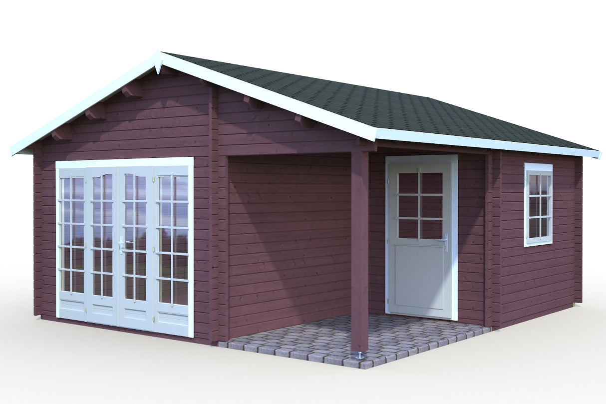 Palmako Gartenhaus Modell Irene 510 x 550 cm Farbbeispiel